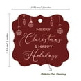 thumbnail image 7 of Inkdotpot Merry Christmas & Happy Text Bottle Tag Real Rose Gold Foil Favor Bracket Shape Hang Tags Pack Of 50, 7 of 7