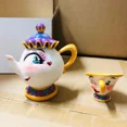 thumbnail image 3 of Figuras de anime de La Bella y la Bestia, candelabros, luces nocturnas, adornos de reloj Cogsworth, modelo coleccionable, regalo, 3 of 5