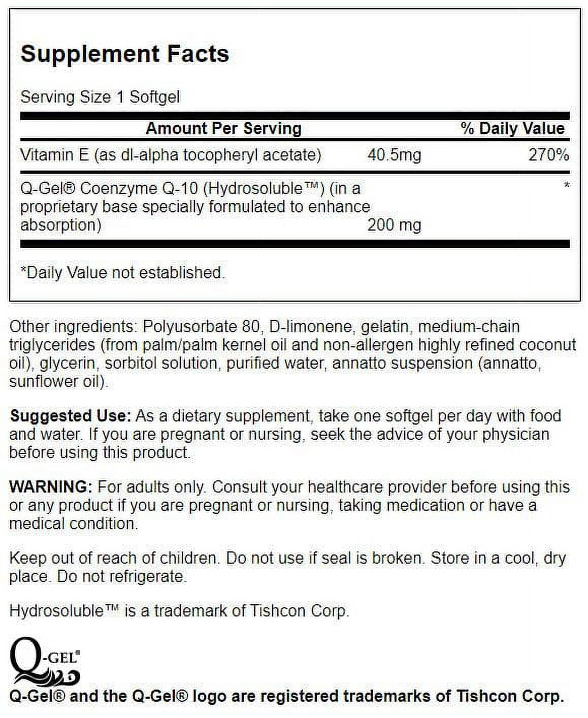 Swanson Q-gel Mega 200 200 mg 30 Softgels