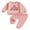 Pink, variant on Toddler Baby Girls Fall Outfits 6 12 18 24 Months 2T 3T 4T Letter Print Long Sleeve Sweatshirt and Elastic Pants Set Baby Cute 2 Piece Clothes