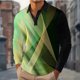 thumbnail image 1 of Ceisia Men's Casual Long Sleeve Gift Shirt With Printed Short Sleeve Collar Top, 1 of 3