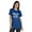 Blue, variant on Kiss Me I'm Vaccinated Funny Pro Vaccine Crew Neck T-shirt For Women's-HM