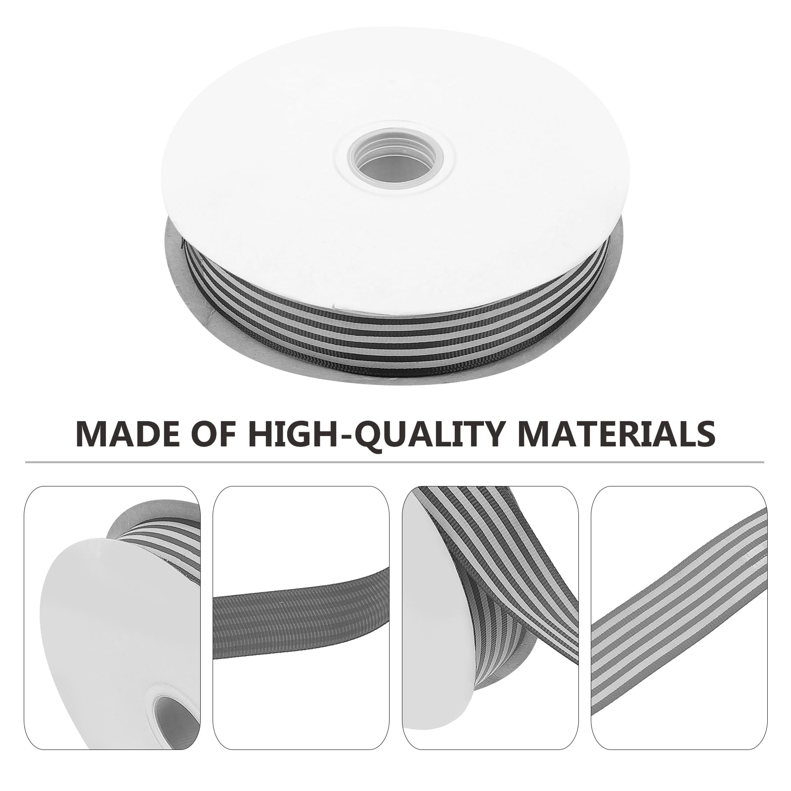 EXHUMKY Premium Black Decorative Ribbon for Sewing, Crafting, Wrapping, and Projects with Workmanship