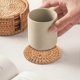 thumbnail image 5 of 6Pcs/ Drink Coasters Set For Kungfu Tea Accessories Round Tableware Placemat Dish Mat Rattan Weave C, 5 of 5