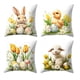 thumbnail image 2 of Fundas de cojín decorativas de Pascua | Fundas con estampado de conejos y huevos | Juego de 4 para sofá, sillón, dormitorio, sala de estar y decoración del hogar, 2 of 6