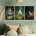 thumbnail image 4 of 2D Flat 3pcs Adorable Ghosts, Spooky Gothic Style, Cute Bicycle Ghosts, Halloween Art Wall Decor, Bedroom, Living Room Wall Decor, Home and Dorm Decor 2D Flat Print Unframed, 2D Flat, Perfect for Ro, 4 of 4