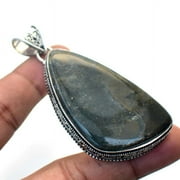 YES Green Jade Gemstone Handmade Ethnic Gifted Vintage Pendant Jewelry 2.60" SR 1085