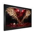 thumbnail image 2 of Designart "Royal Angel Wings Red and Gold Majesty I" Fashion Framed Wall Art Decor - Glam Gold Fantasy Entryway Framed Wall Art Print, 2 of 6