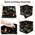 thumbnail image 4 of Fireflies Foldable Cube Organizer with Handle, 10.8"x10.5"x10.6", Large Capacity Storage Bins Organizer Bins Toy Box, 4 of 6