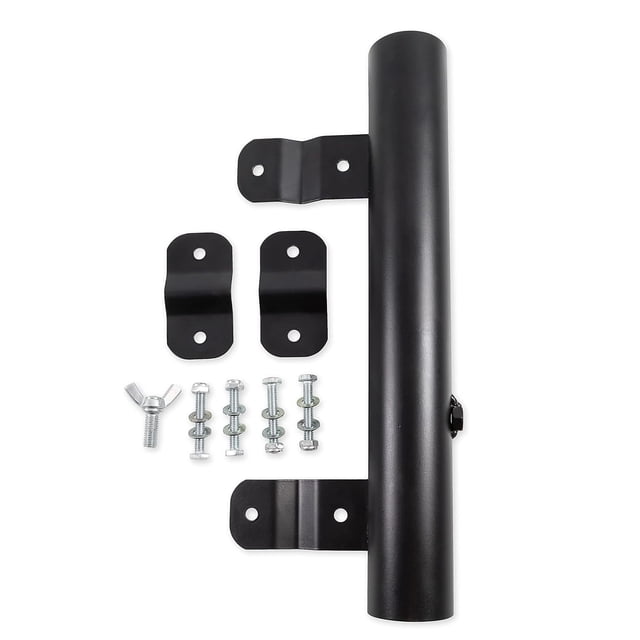 RV Ladder Mounted Flagpole Holder, Heavy Duty RV Flag Holder,Compatible with Most RV Ladder Rails (Black)