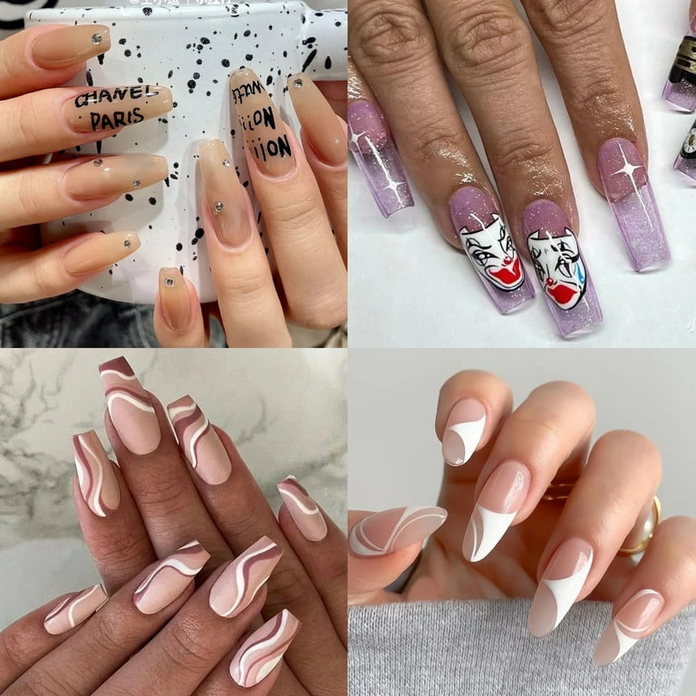 easy line designs nails