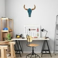 thumbnail image 6 of Tribal Southwest Turquoise Bull Steer Head Skull Wall Hanging Sculpture Decor, 6 of 8