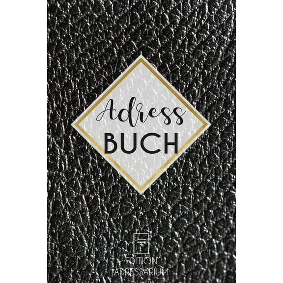 Adressbuch Leder schwarz: Kontaktbuch zum eintragen von Adressen und Telefonnummern - Telefonbuch a5 - imitative Lederoptik (Paperback)