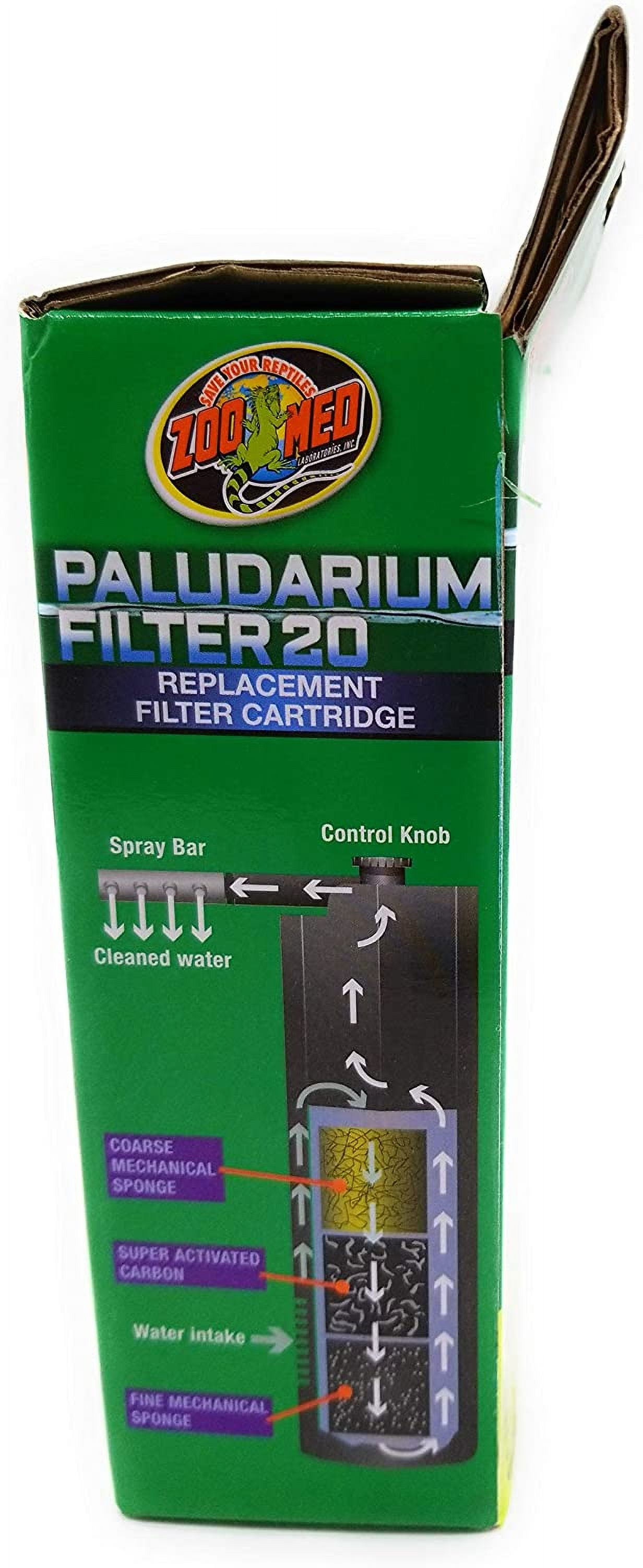 Zoo Med Paludarium 20 Replacement Filter Cartridge [Aquarium Internal Filters, Reptile Filters, Aquarium Supplies] 6 count (6 x 1 ct)