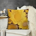 thumbnail image 2 of Yellow Farmhouse Flower Throw Pillow Cover Floral Velvet Cushion Case Modern Jacquard Pillowcase for Sofa Couch Bedroom Living Room Home Decor, 2 of 5