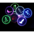 thumbnail image 4 of Zhangyh 2pcs LED Car Cup Holder Lights, 7 Colors USB Charging Cup Mat,LED Interior Atmosphere Cup Pad for Drink Coaster Decoration, 4 of 5