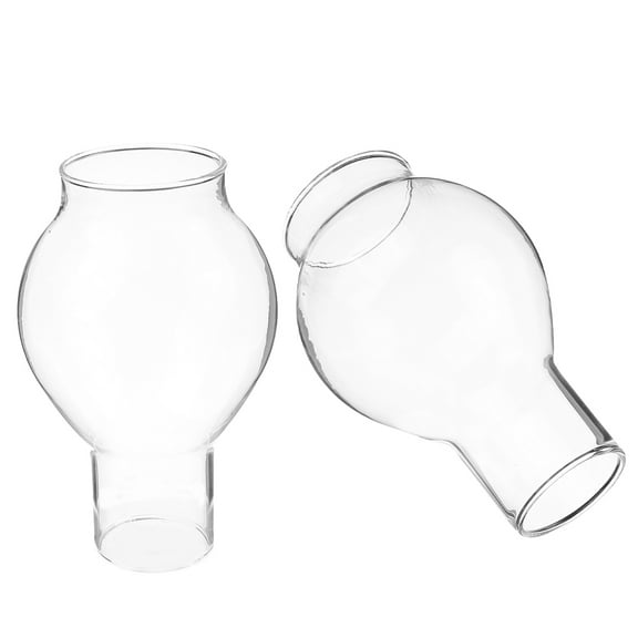 HOMEMAXS 2pcs Clear Glass Candle Sleeve Shade Windproof Tube Shade Tall Candle Cover Glass Candle Protector Home And Dining Table Accessories