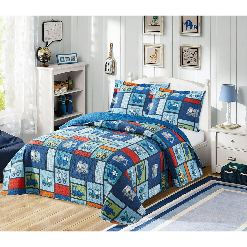 Golden Linens Twin Size Kids Bedspread Quilts Throw Blanket for Teens