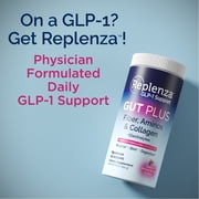 Replenza GLP-1 Support, Gut Plus, Supports Muscle Recovery, Digestive Health, Mixed Berry, 15 Servings