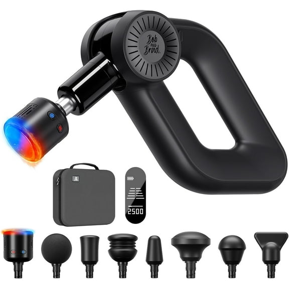 Bob and Brad D6 Pro Max  Massage Gun with Heat & Cold Head, 16mm Deep Tissue Muscle Massager with 16mm Amplitude for Athletes Muscle Recovery, Handheld Professional Back Machine Pain Relief Gifts