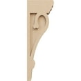 thumbnail image 3 of 3"W x 6"D x 18"H Thin Mayflower Rough Cedar Woodgrain TimberThane Corbel, Primed Tan, 3 of 6