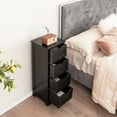 thumbnail image 4 of Gymax Bathroom Floor Cabinet Free Standing Storage Side Organizer W/4 Drawers Espresso, 4 of 9