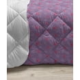 thumbnail image 3 of Retro Down Alternative Comforter, Abstract Continuous Pattern of Wild Flowers in Gradients Tones, Microfiber Quilt for All Season, 5 Sizes, Black Fuchsia and Pale Mauve, by Ambesonne, 3 of 3