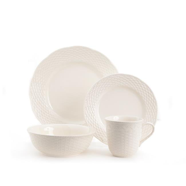 White Red Vanilla ET1900-016 16 Piece Every Time Dinner Set 