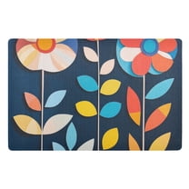 Yayeee Doormat for Indoor Entrance 32" x 20" Non Slippery Floor Rug, Simple Floral