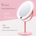 thumbnail image 3 of Makeup Mirrors Vanity Mirror for Girls, Mirror with Led Light Fill Light Dormitory Desktop Folding Vanity Mirror, 3 of 6