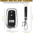 thumbnail image 4 of Key Fob Cover Compatible with Toyota Camry 4Runner RAV4 Tundra Tacoma Corolla Grand Highlander 2025-2026 3/4 Button TPU Keychain Case Holder Protector,Silver, 4 of 4