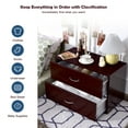 thumbnail image 4 of Costway 2 PCS 2 Tiroirs Commode Organisateur Horizontal Bois Table de Chevet, 4 of 10