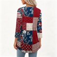 thumbnail image 7 of 4Th of July Shirts Women 3/4 Sleeve Henley neck Cute Shirts Casual Print Three Quarter Length T Shirt, 7 of 7