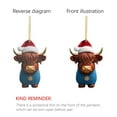 thumbnail image 2 of TOPRenddon Personalized Cow Christmas Ornaments - 3.15 Inch Farmhouse Acrylic Hanging Decor for Tree, Gift Tags & Car Accessories, 2 of 6