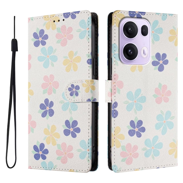 FOXDOCK Funda Tipo Cartera para OPPO Reno 13 Pro 5G con Soporte y Correa – Diseño de Patrones Lindos