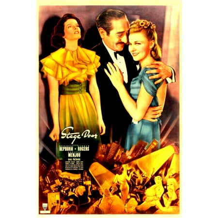 Stage Door From Left Katharine Hepburn Adolphe Menjou Ginger