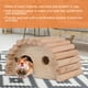 thumbnail image 5 of Cama de madera con forma de arco para hámster, Animal PEQUEÑO, casa cálida, nido para hámster, juguete de madera, 5 of 8
