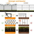 thumbnail image 6 of UNHO 5Panel Garden Fence Rustproof Wrought Iron Outdoor Flower Bed Animal Barrier Dog Pet Fence, 6 of 12
