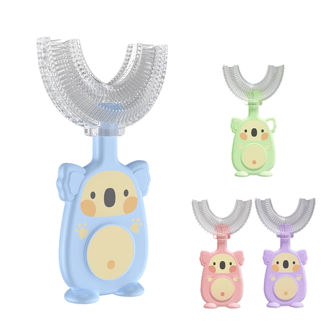 Toystoory Cepillo de Manual de silicona en forma de U para niños, boca entera, bebé de doble cara con boca dental, cabezal de cepillo Suministros de limpieza para el hogar azul L Toystoory HA009121-07