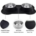 thumbnail image 3 of Stainless Steel Dog Bowls with Non-Slip Silicone Mat – 24oz/48oz No Spill Pet Food & Water Bowls Set – Double Feeder for Small, Medium, Large Dogs, Cats, Puppies – Easy Clean, Durable, BPA-Free, 3 of 9