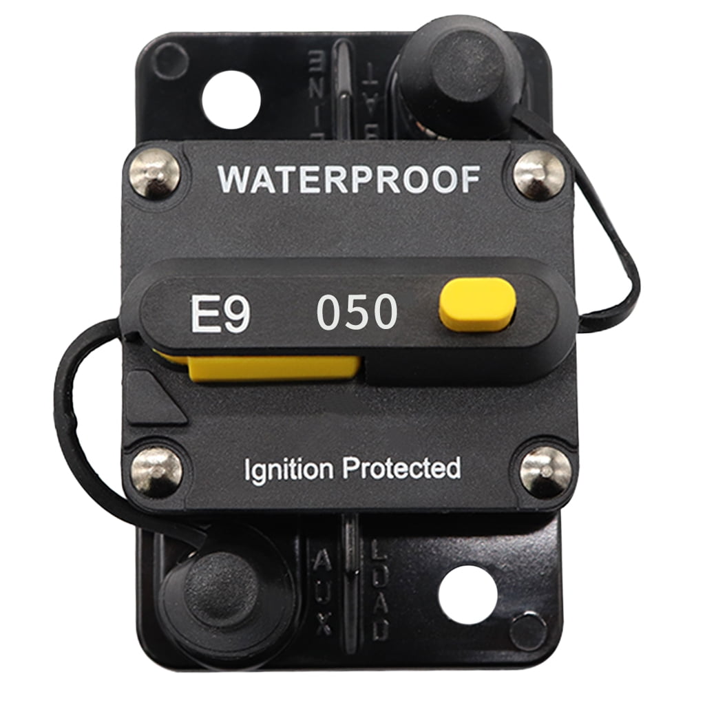 50 Amp Manual Reset Circuit Breaker 12v/24v Boat Accessory Trolling Motor