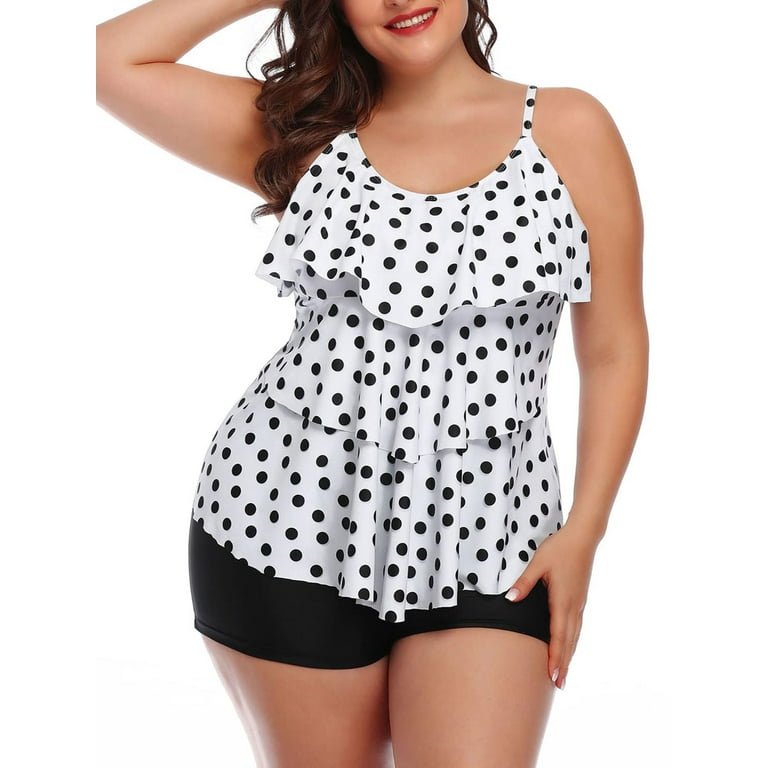 Tiered ruffle clearance swimsuit plus size