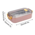 thumbnail image 3 of Lilixerw 304 Stainless Steel Bento Lunch Boxes,Reusable dinner Plate with Lid and Buckled,for Adults Portion Control, 3 of 5