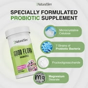 NaturalSlim Good Flora Probiotic Supplement for Digestive Health - 60 Capsules