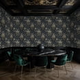 thumbnail image 2 of Baroque Peel and Stick Wallpaper Elegant Baroque Damask Antique Gold Navy Wall Mural 17.7in x 9.8ft Self Adhesive Removable Wall Paper Renter Friendly Wallpaper for Bedroom Livingroom Men, 2 of 8