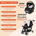 thumbnail image 4 of Baby Trend Infant & Toddler Double Stroller & Single Car Seat, Sit N' Stand, Khaki, Combo, 4 of 11