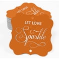 thumbnail image 2 of Inkdotpot Real Silver Foil Let Love Sparkle Wedding Tags Favor Bracket Shape Hang Pack Of 50 Paper Tags, 2 of 6