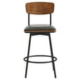 thumbnail image 3 of Maddie Home 27" Faux Leather Counter Swivel Bar Stool in Gray (Set of 2), 3 of 5