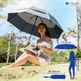 thumbnail image 3 of UV Blocker Sun Umbrella Large Wind Resistant Umbrella Auto Open UPF 55+ Sun Protection 58 inch, 3 of 11