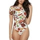 thumbnail image 1 of Balery Cooking Bbq Body de cuello redondo de manga corta para mujer Tops de manga corta Tops básicos-Large, 1 of 7
